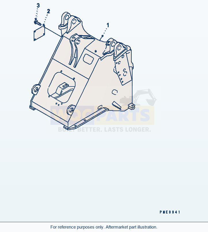Komatsu WA250-3 Front Frame Serial 65001-UP parts diagram