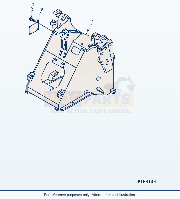 Komatsu WA250-3 Front Frame (With 3-Spool Control Valve) parts diagram