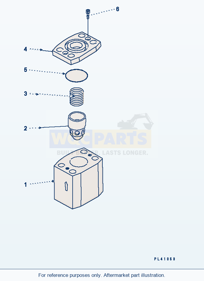 Komatsu WA250-3 Check Valve parts diagram