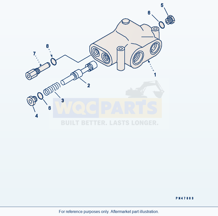 Komatsu WA250-3 Priority Valve(#50001-) parts diagram