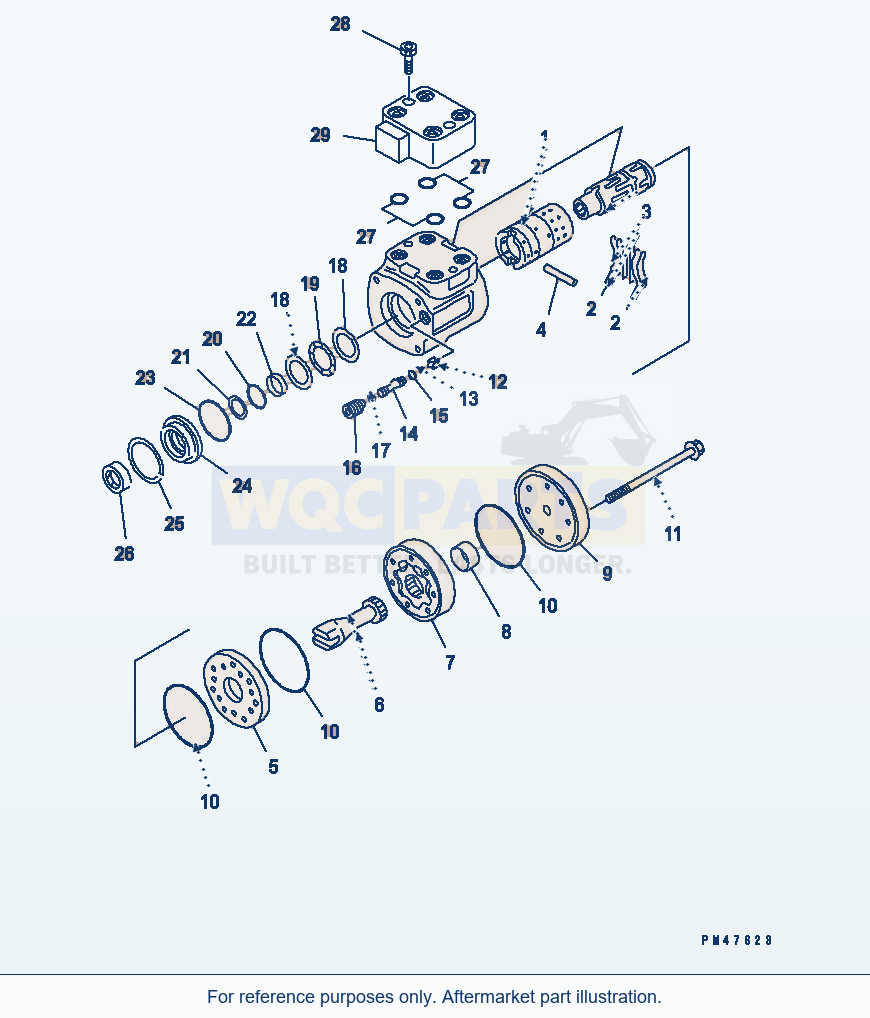 Komatsu WA250-3 Steering Valve(#50001-) parts diagram