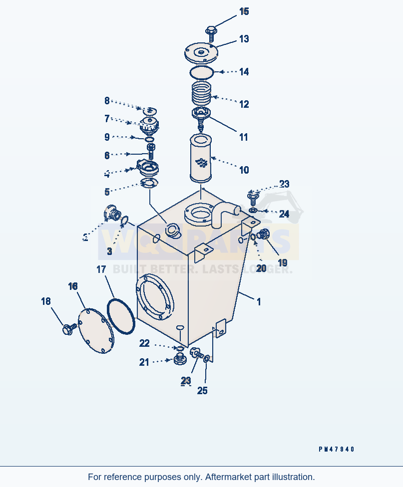 Komatsu WA250-3 Hydraulic Tank(#50001-) parts diagram