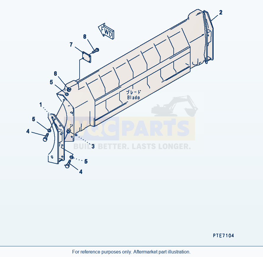 Komatsu WA250-3 Blade (Side Guard) parts diagram