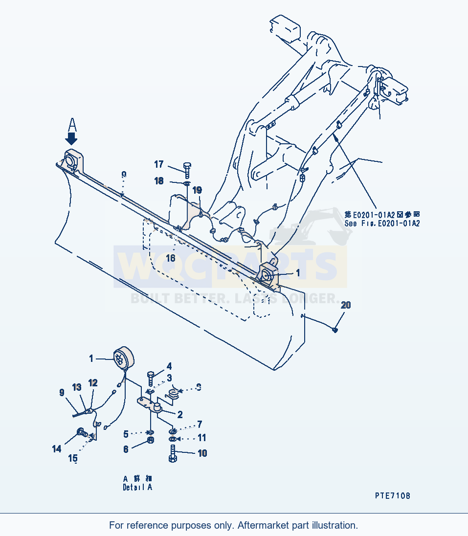 Komatsu WA250-3 Blade (Vehicle Inspection Parts) (S.P.A.P.) parts diagram