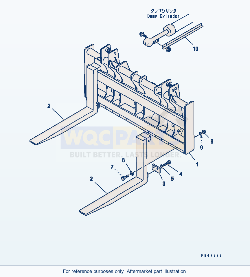 Komatsu WA250-3 Lumber Fork(#50001-) parts diagram