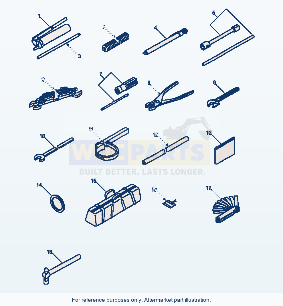 Komatsu WA250-3L Tools parts diagram
