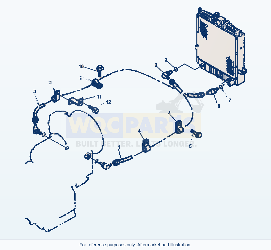 Komatsu WA250-3L Radiator - Piping - Transmission parts diagram