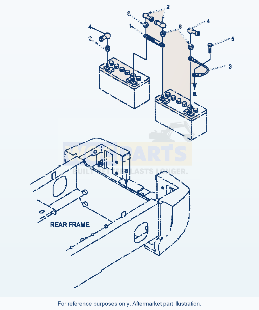 Komatsu WA250-3L Battery - Wire parts diagram