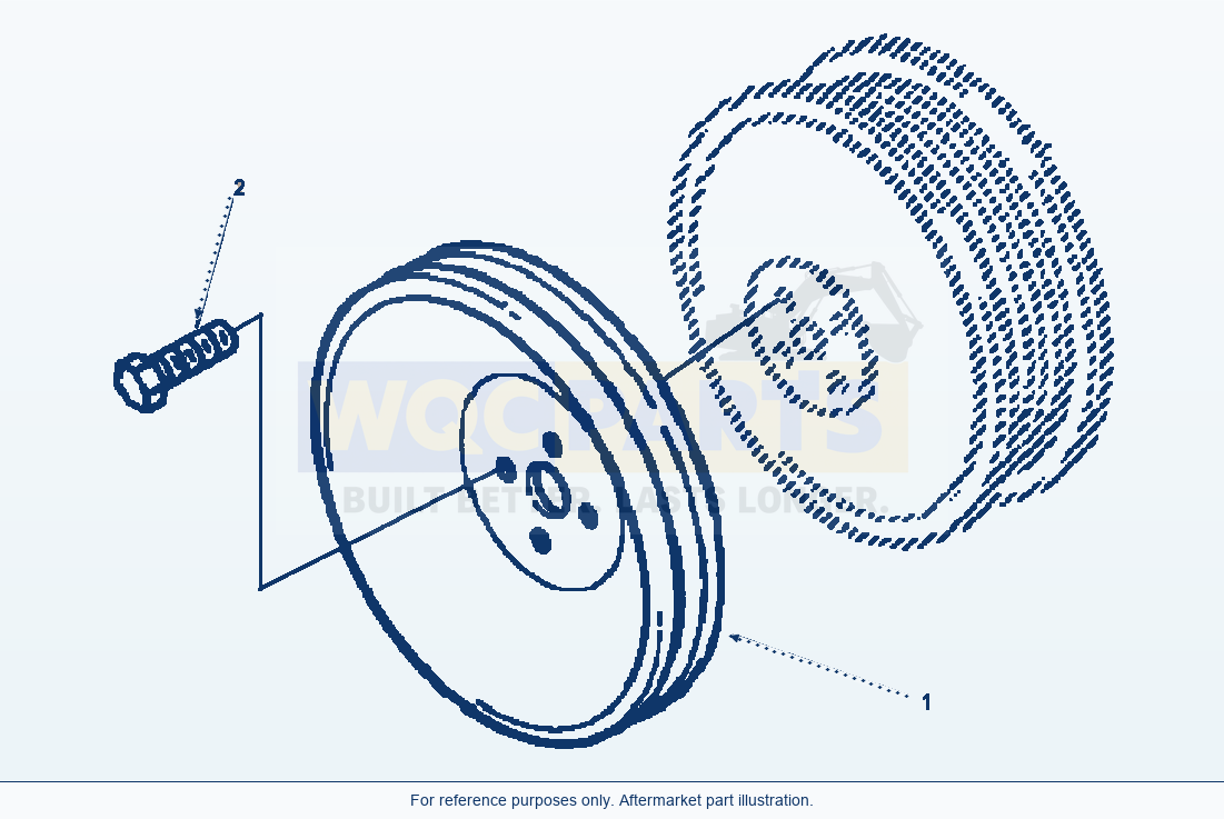 Komatsu WA250-3L Accessory Drive Pulley parts diagram