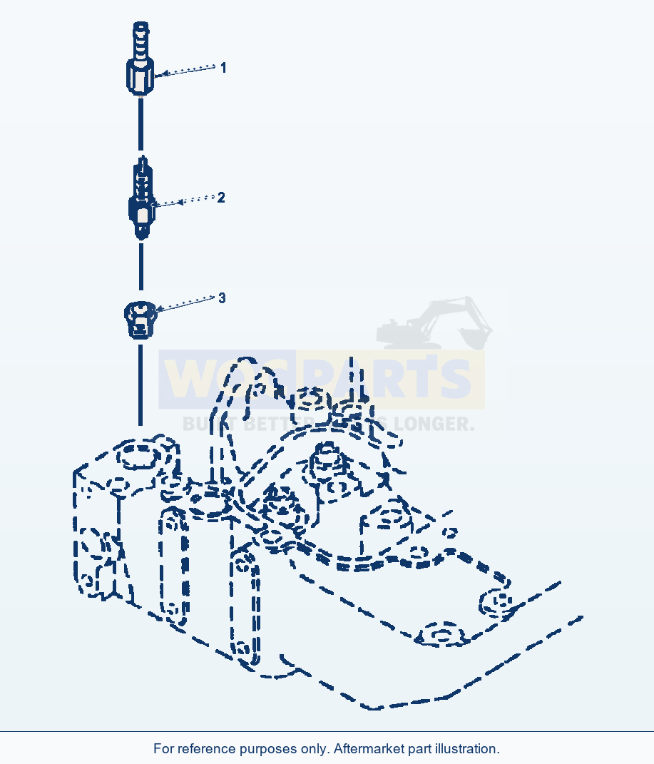 Komatsu WA250-3L Engine Vent Connection parts diagram