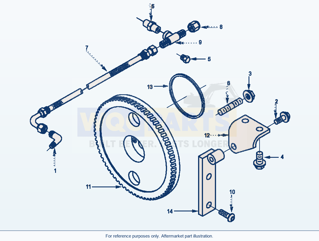 Komatsu WA250-3L Fuel Pump Coupling parts diagram