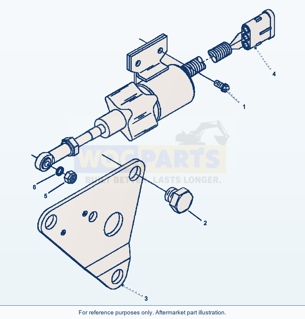 Komatsu WA250-3L Fuel Shutoff Valve parts diagram