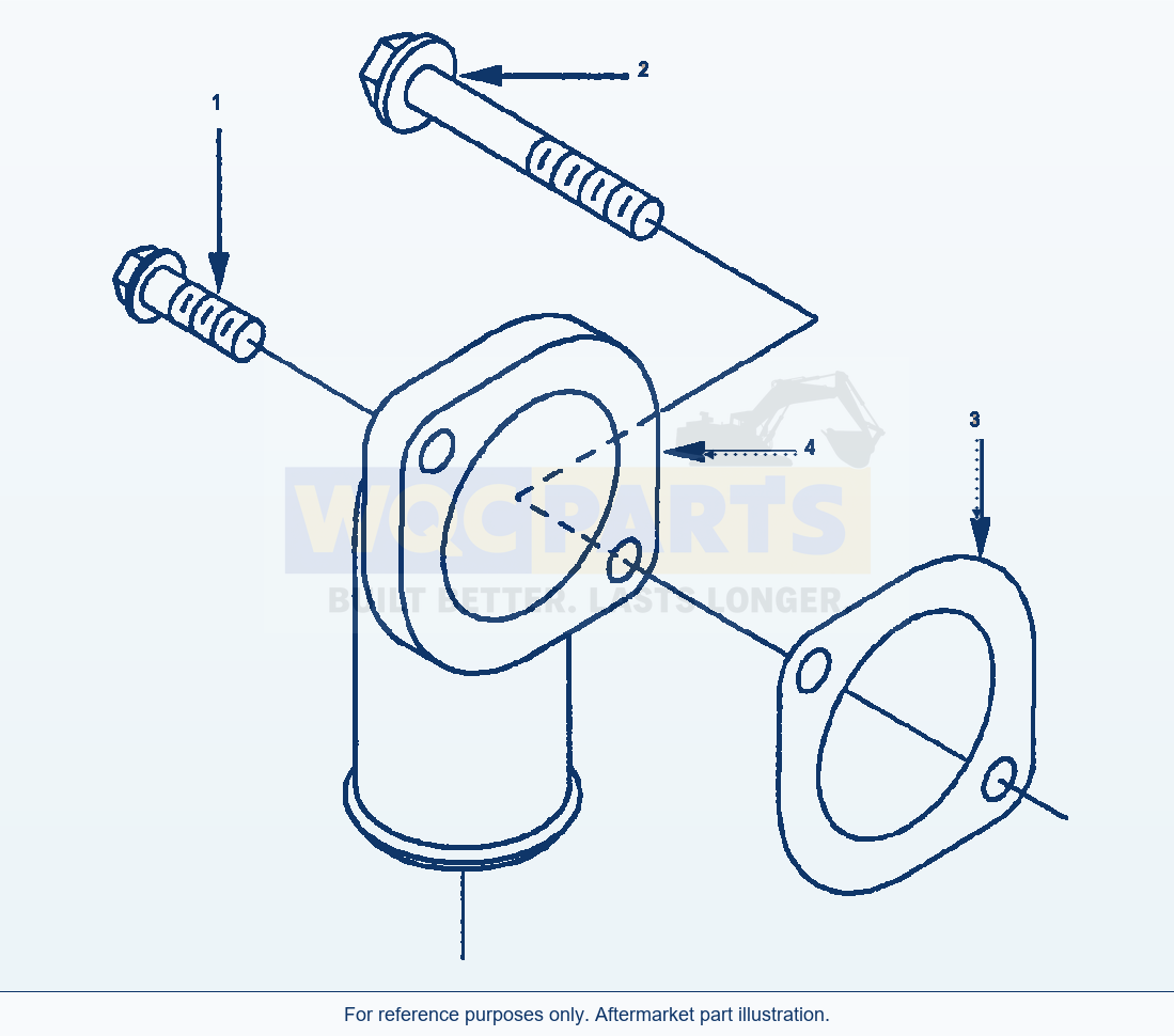 Komatsu WA250-3L Water Outlet Connection parts diagram