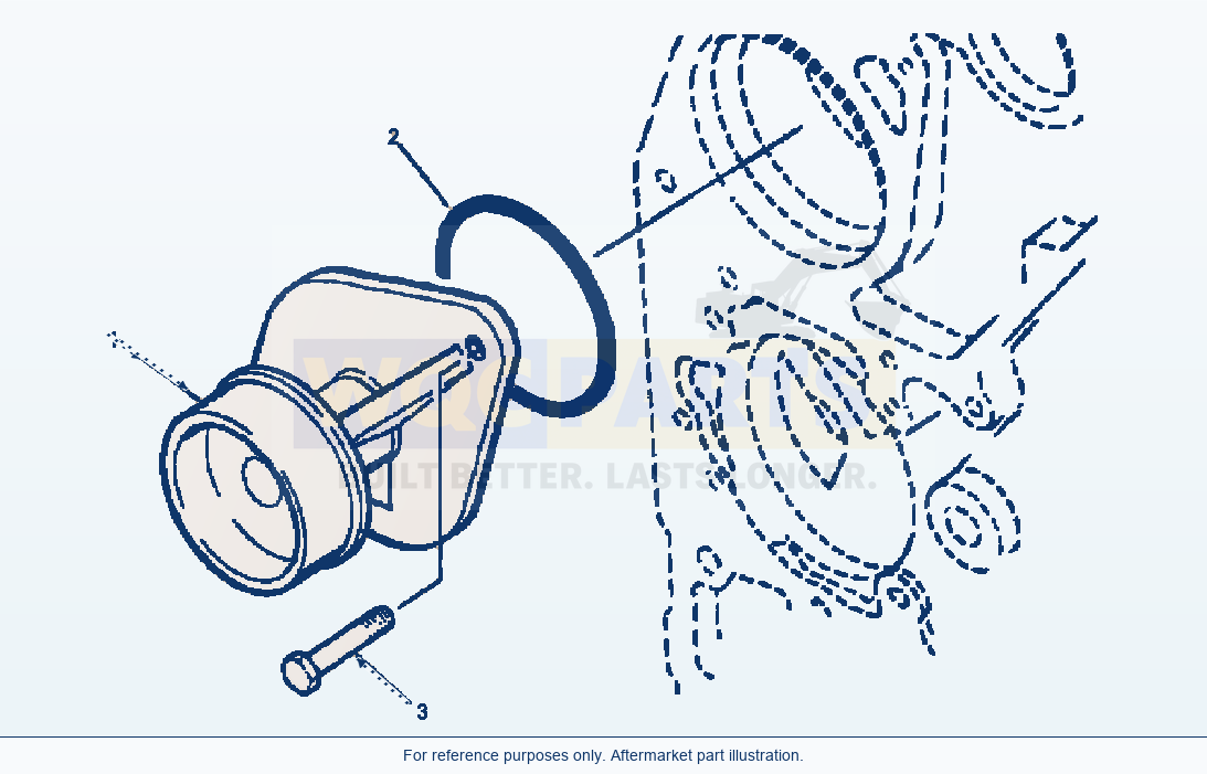 Komatsu WA250-3L Water Pump parts diagram