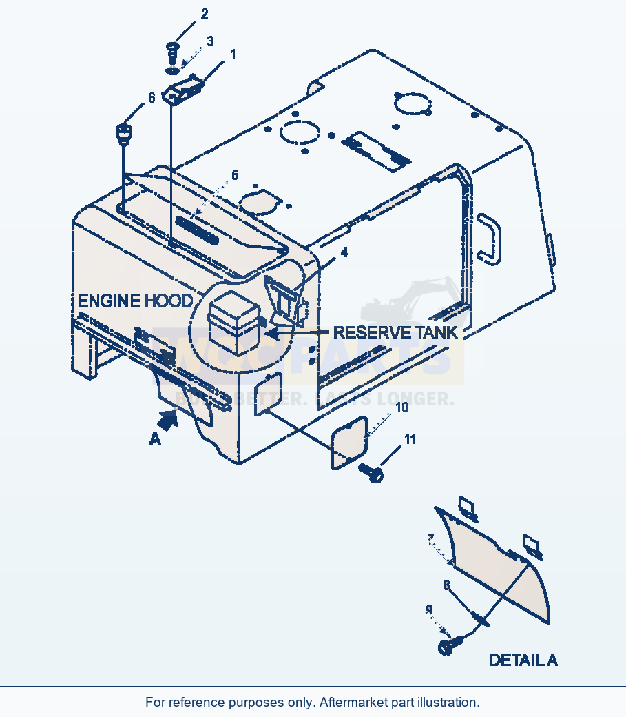 Komatsu WA250-3L Bulkhead - Accessory parts diagram