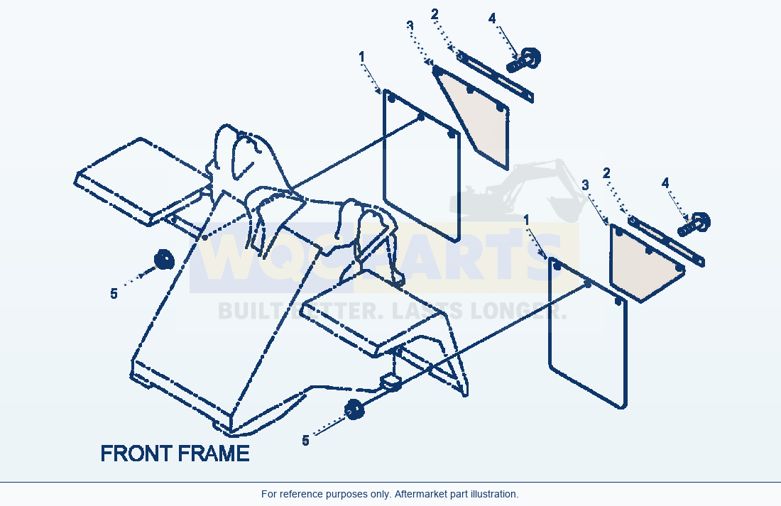 Komatsu WA250-3L Front Fender - Mud Guard parts diagram