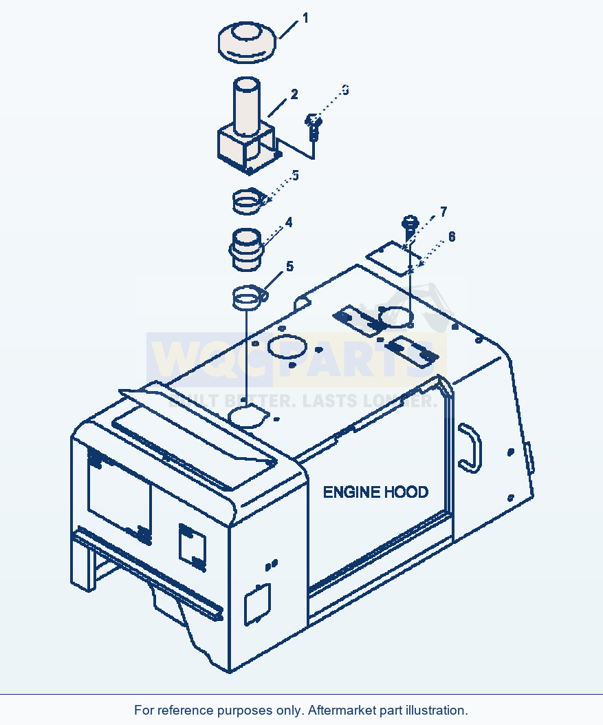 Komatsu WA250-3L Hood - Air Intake Extension parts diagram
