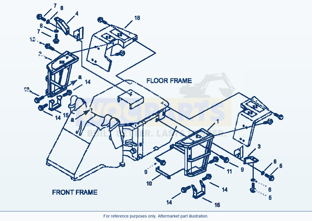 Komatsu WA250-3L Ladder - Assembly And Mounting parts diagram
