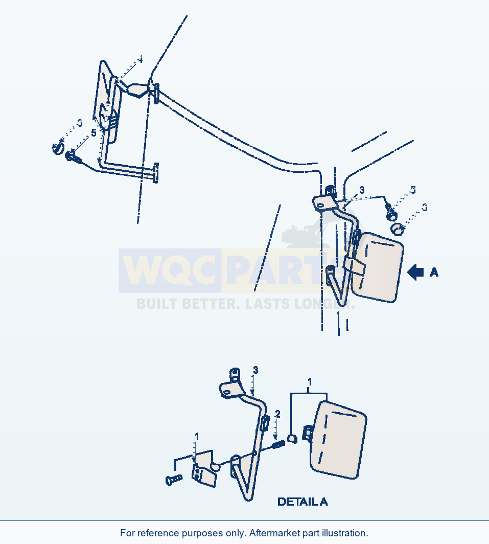 Komatsu WA250-3L Mirror - Machines With Operator'S Cab parts diagram
