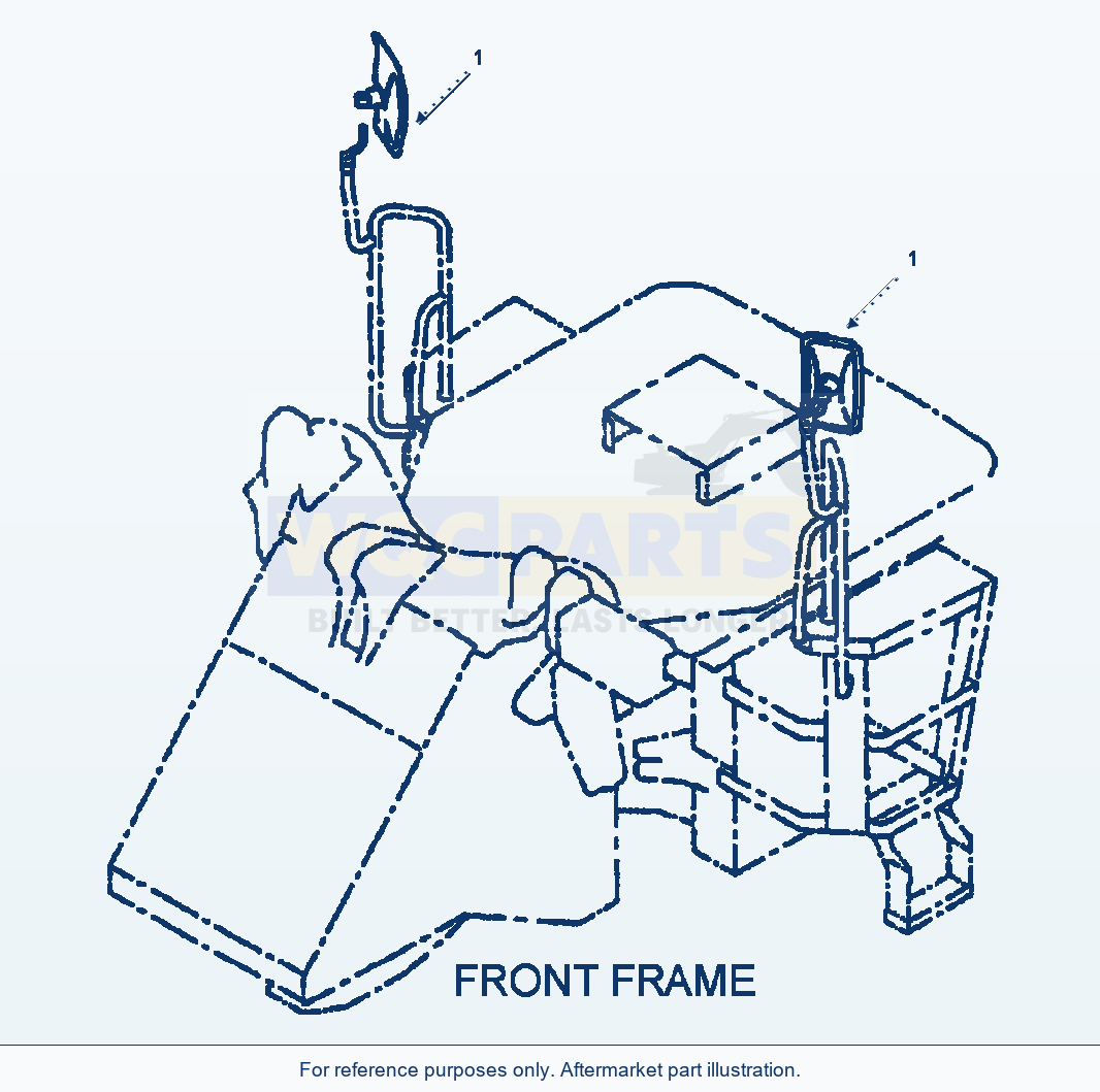 Komatsu WA250-3L Mirror - Machines Without Operator'S Cab parts diagram