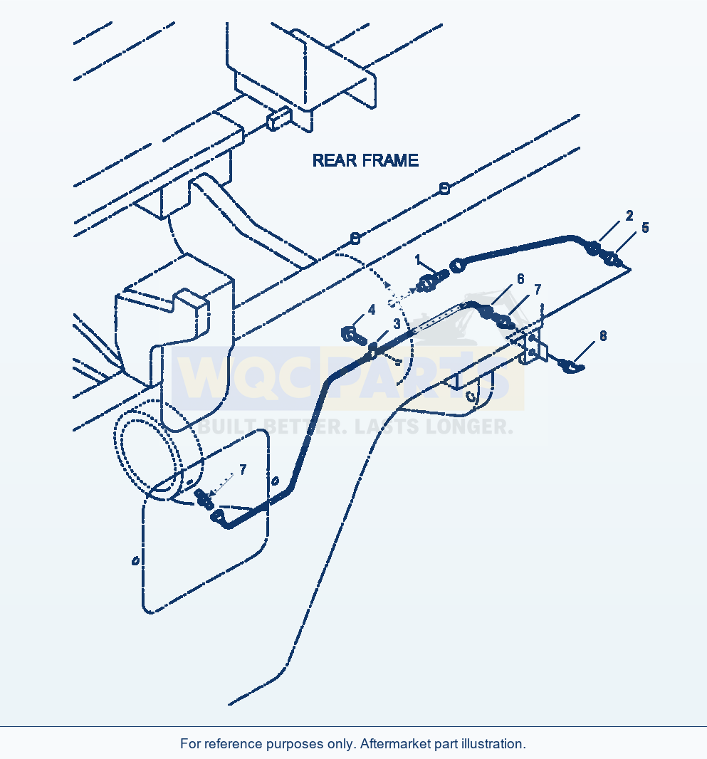 Komatsu WA250-3L Rear Axle - Remote Greasing parts diagram