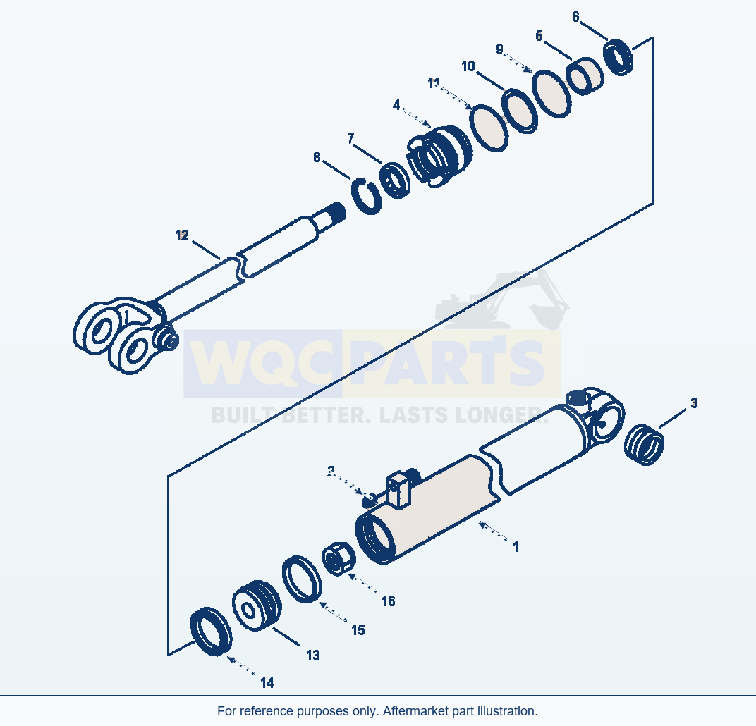 Komatsu WA250-3L Steering Cylinder parts diagram