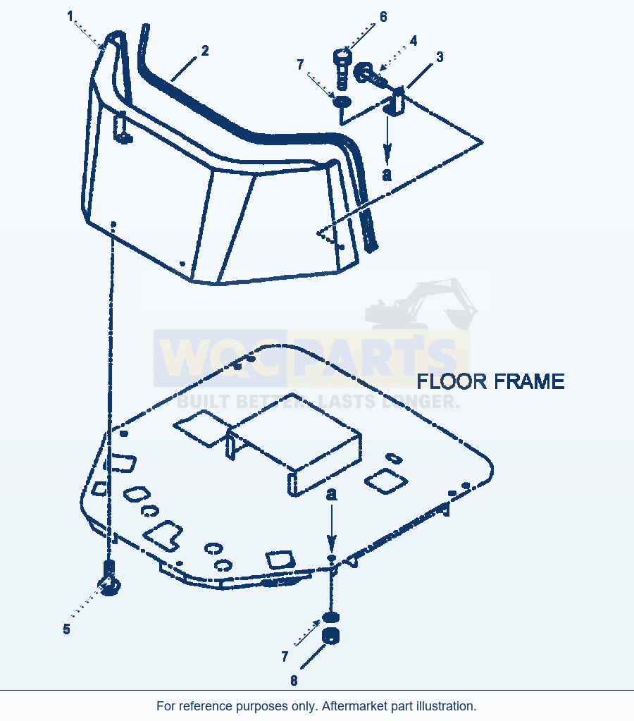 Komatsu WA250-3L Frp Canopy - Front Guard parts diagram