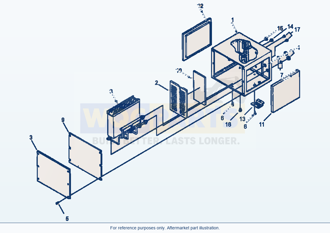 Komatsu WA250-3L Heater - Coil Box parts diagram