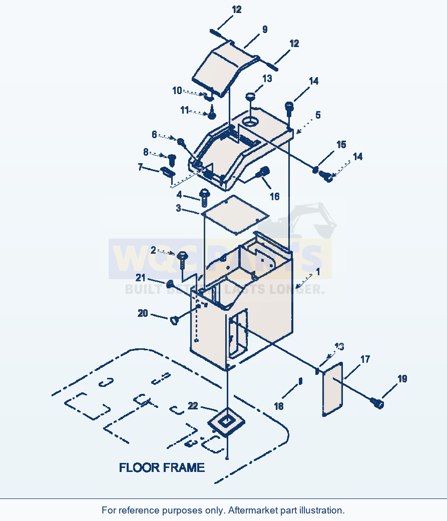 Komatsu WA250-3L L.H. Console Box parts diagram