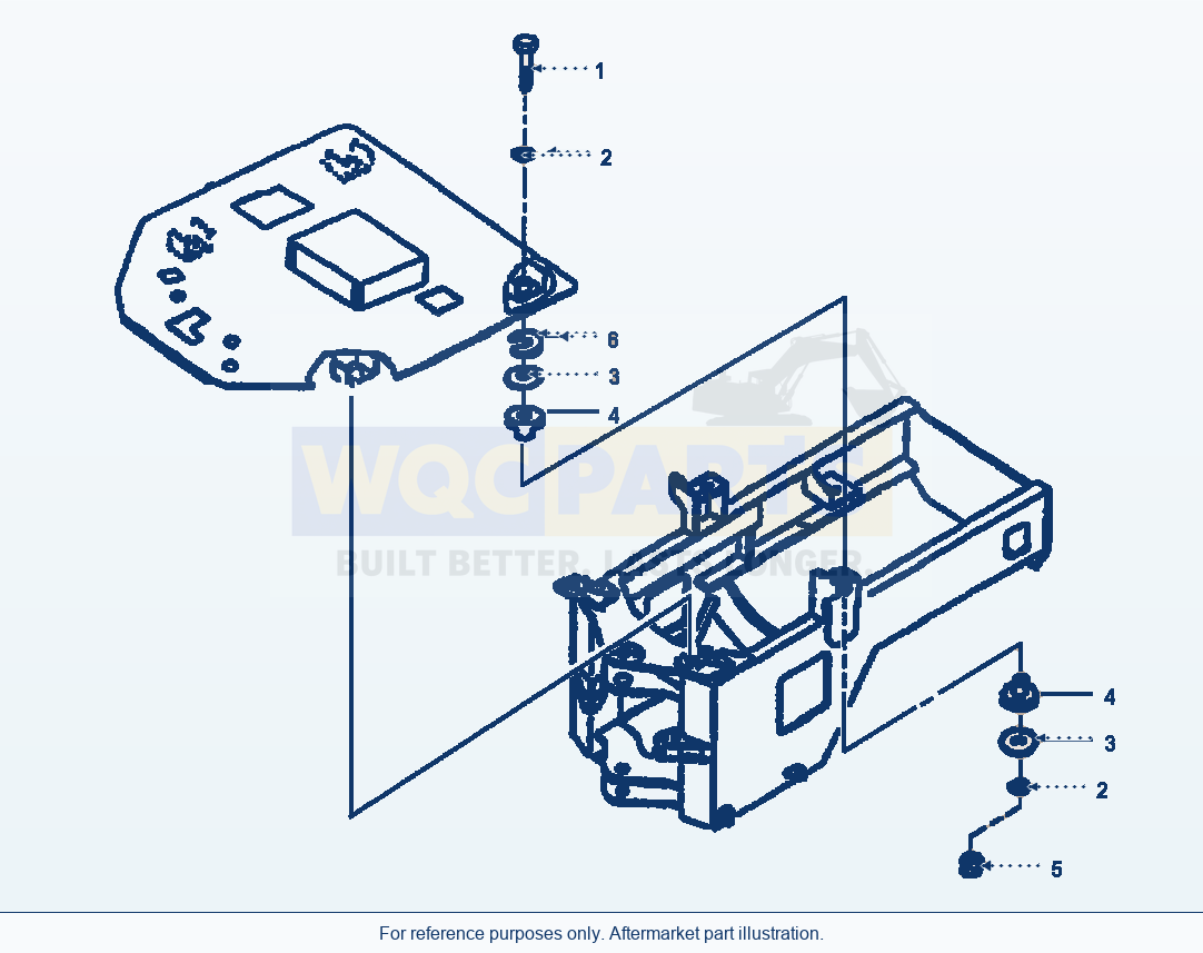 Komatsu WA250-3L Operator'S Cab Floor - Mounting - Cushions parts diagram