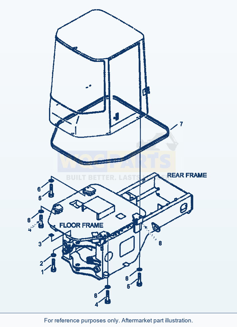 Komatsu WA250-3L Operator'S Cab - Mounting parts diagram