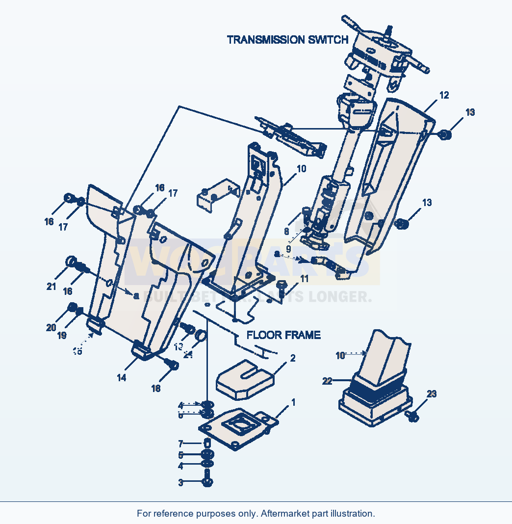 Komatsu WA250-3L Steering Console - Cover And Mounting Bracket parts diagram