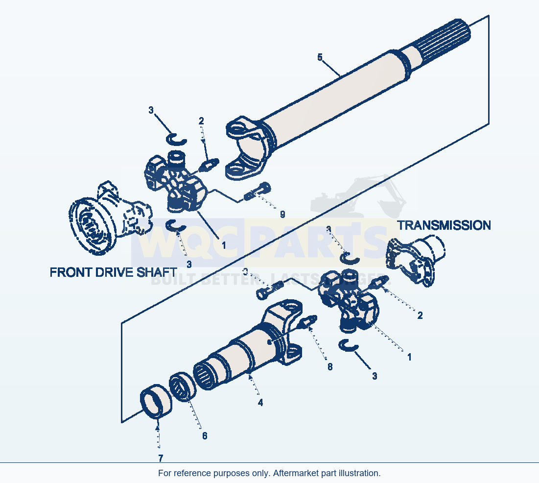 Komatsu WA250-3L Drive Shaft - Center parts diagram