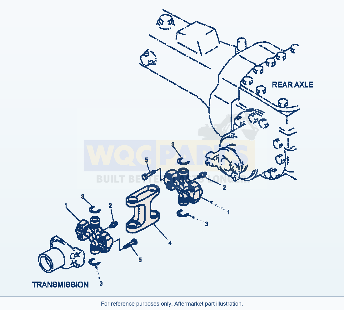 Komatsu WA250-3L Drive Shaft - Rear parts diagram