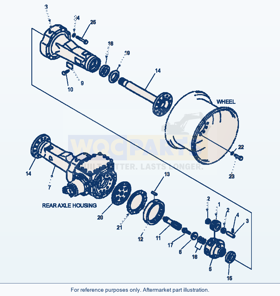 Komatsu WA250-3L Rear Axle - Final Drive And Housing parts diagram