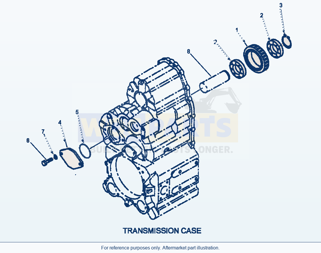 Komatsu WA250-3L Transmission - Idler Assembly parts diagram