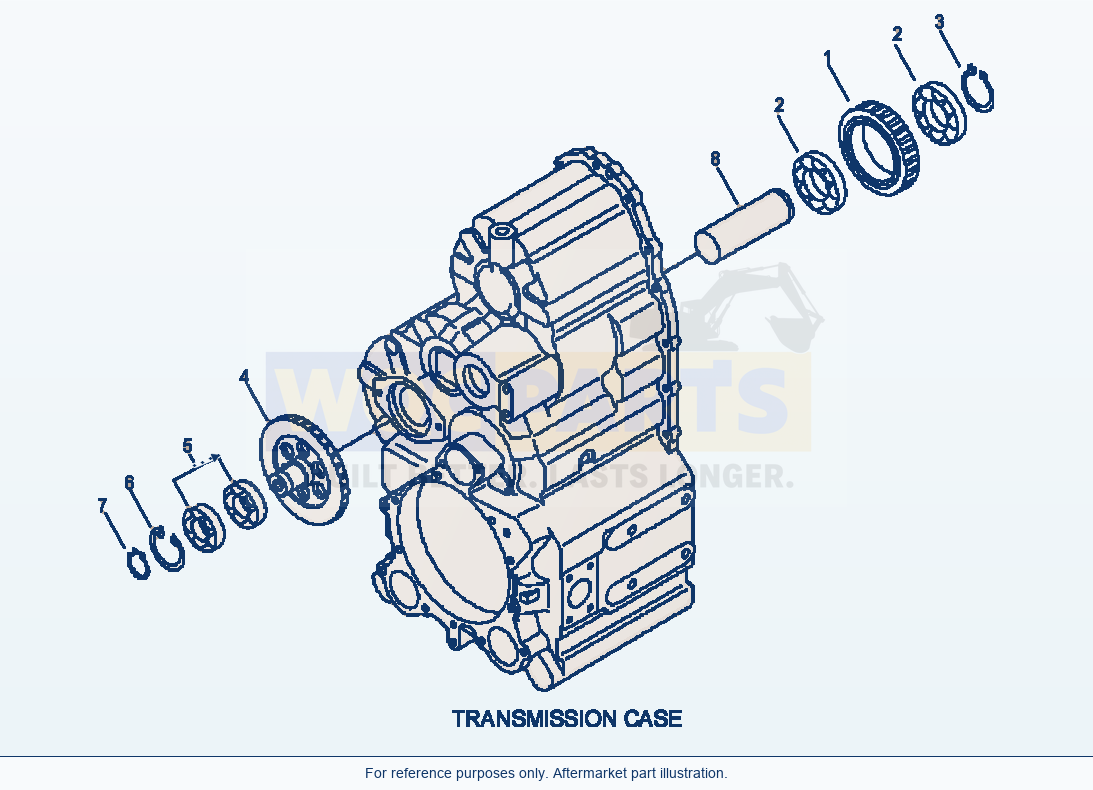 Komatsu WA250-3L Transmission - Idler - Ground Driven Steering parts diagram