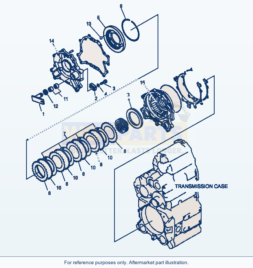 Komatsu WA250-3L Transmission - Parking Brake Assembly parts diagram