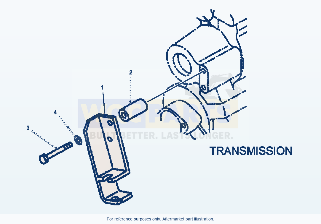 Komatsu WA250-3L Transmission - Parking Brake Control Linkage parts diagram
