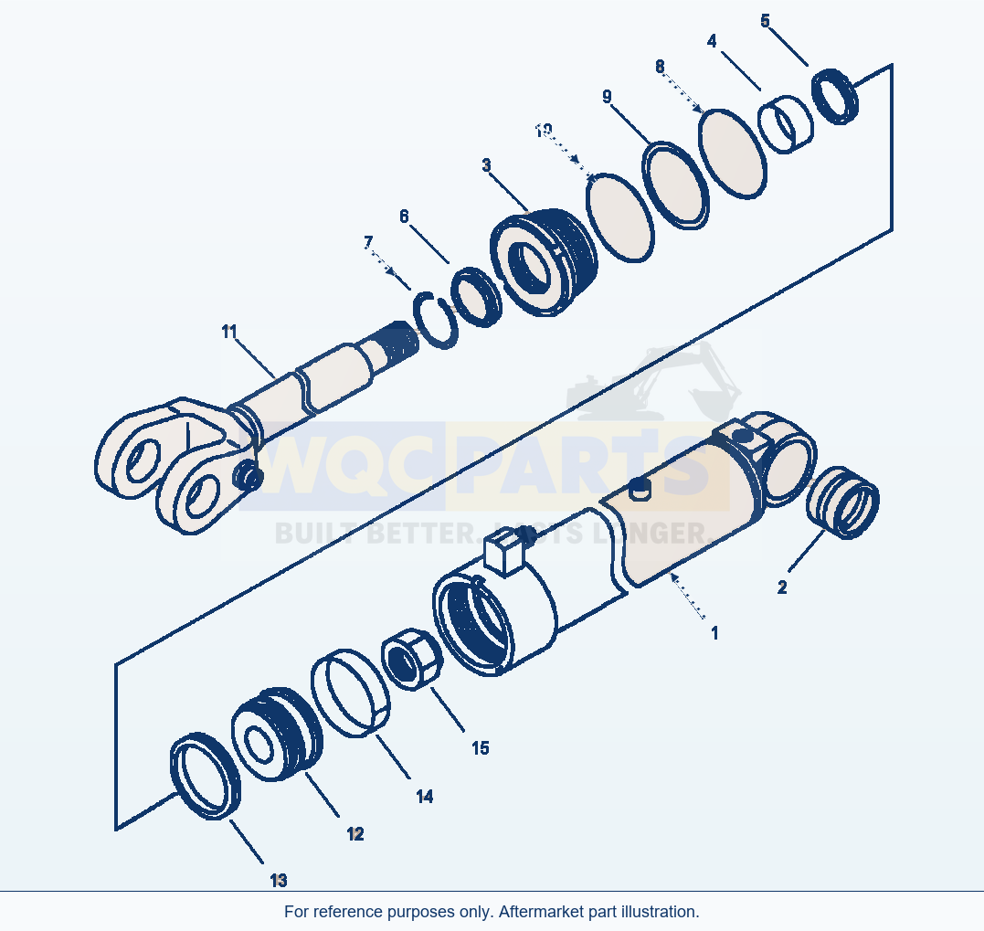 Komatsu WA250-3L Lift Cylinder - Assembly parts diagram