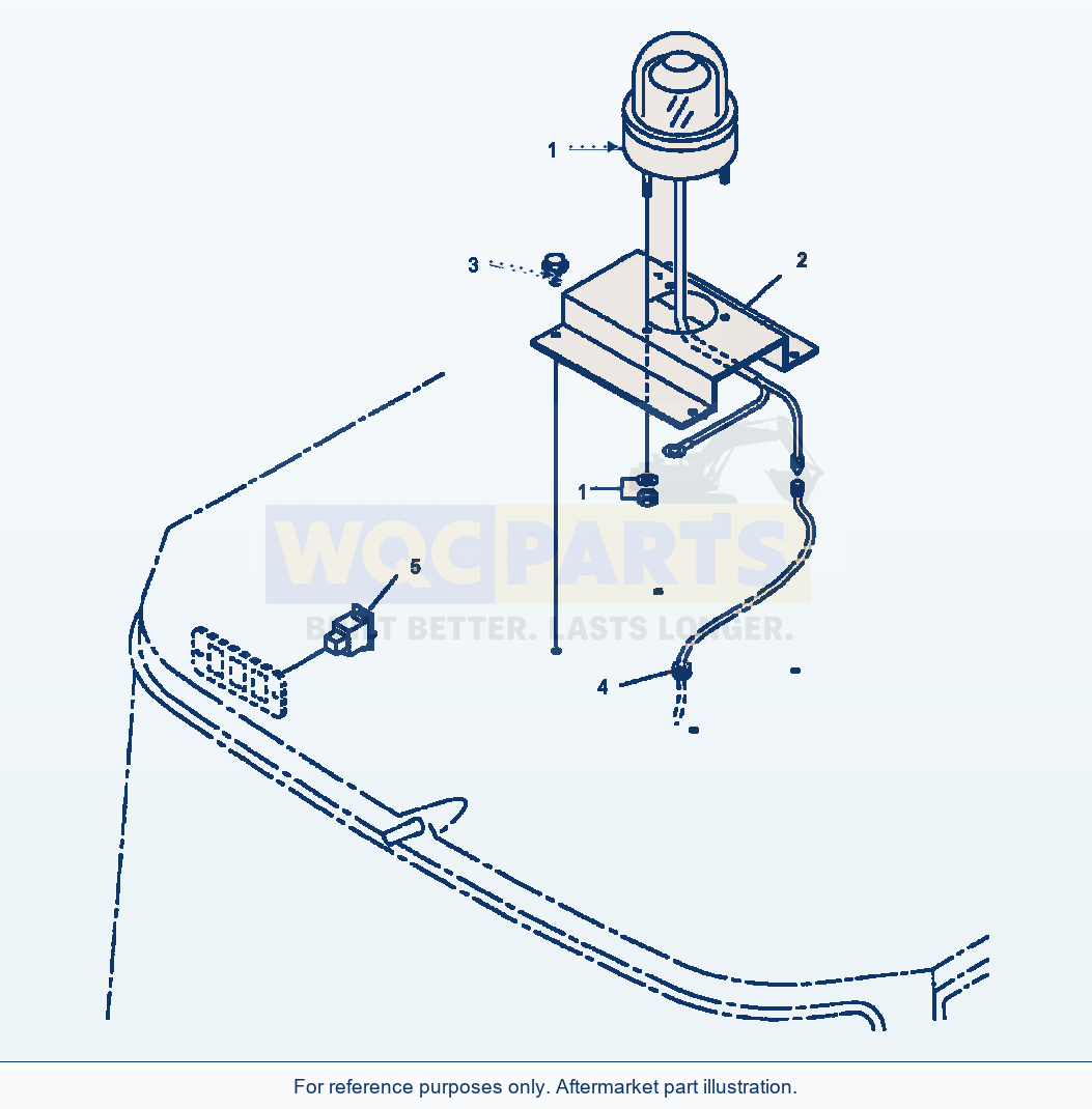 Komatsu WA250-3MC Beacon Lamp With Cab (Yellow Beacon) parts diagram