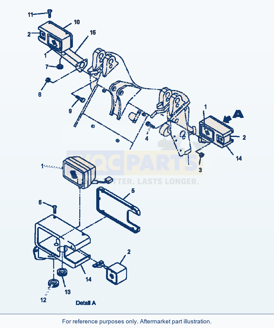 Komatsu WA250-3MC Front Light parts diagram