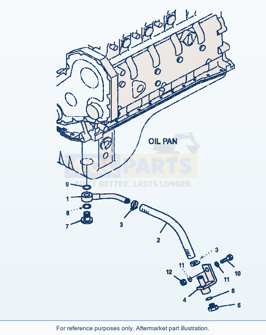 Komatsu WA250-3MC Oil Drain parts diagram