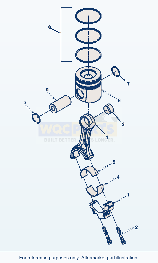 Komatsu WA250-3MC Connecting Rod And Piston parts diagram