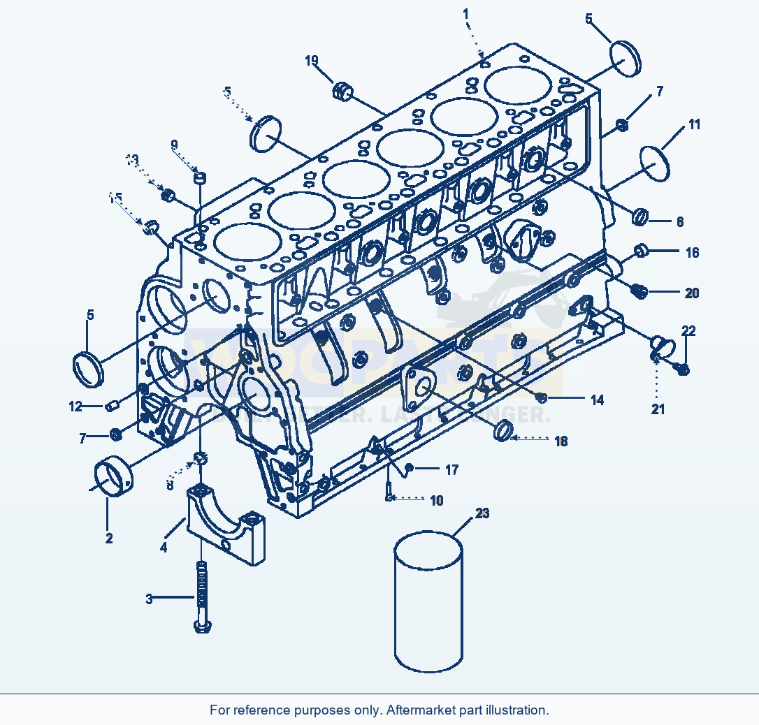 Komatsu WA250-3MC Cylinder Block parts diagram