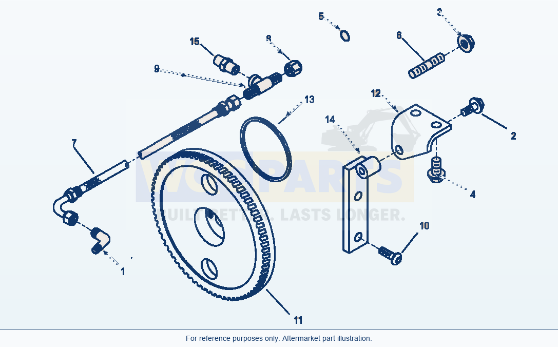 Komatsu WA250-3MC Fuel Pump Coupling parts diagram