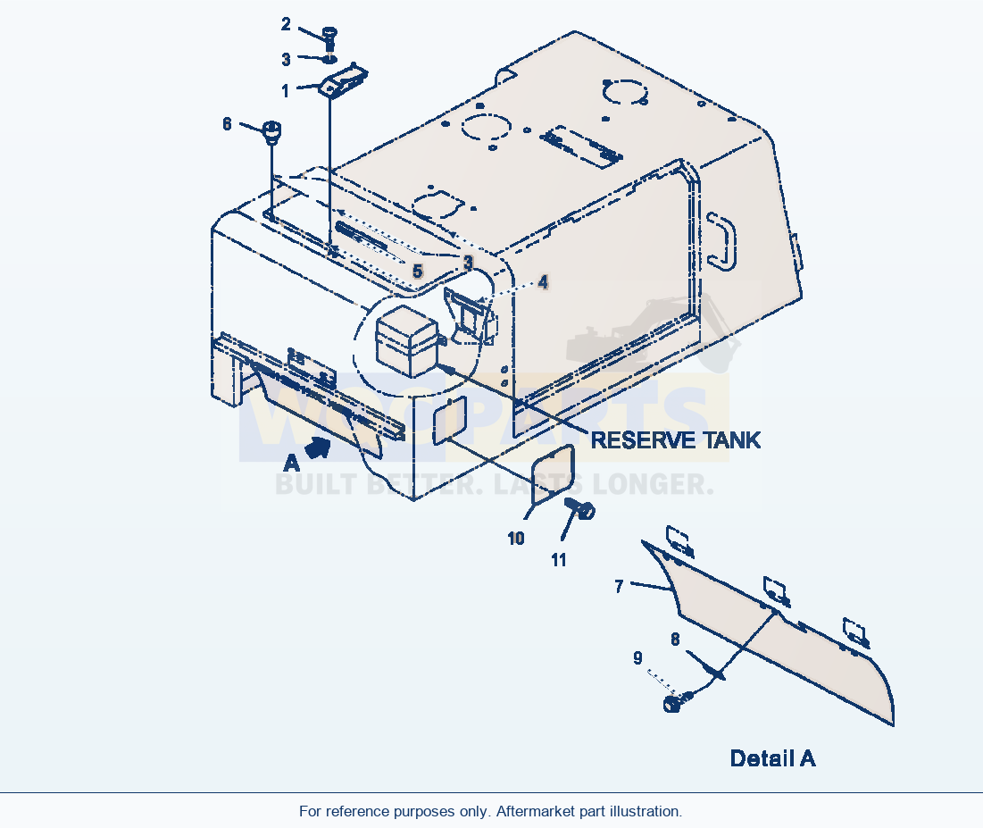Komatsu WA250-3MC Bulkhead parts diagram