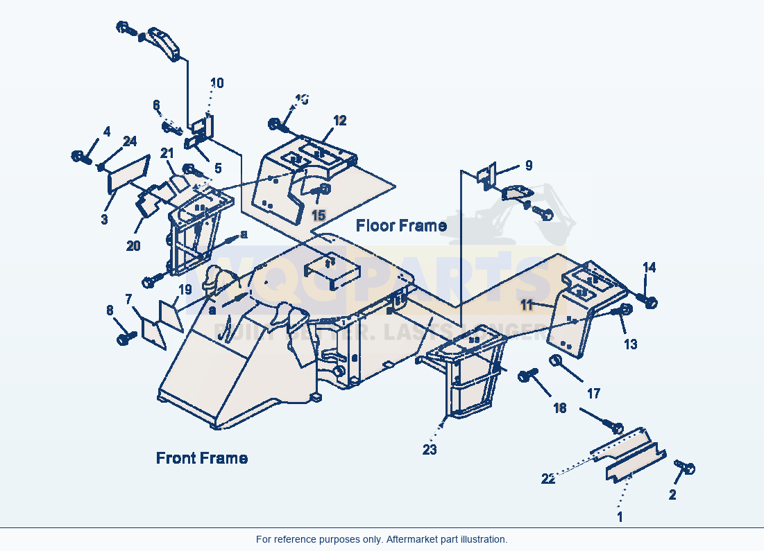 Komatsu WA250-3MC Floor Covers And Fenders parts diagram