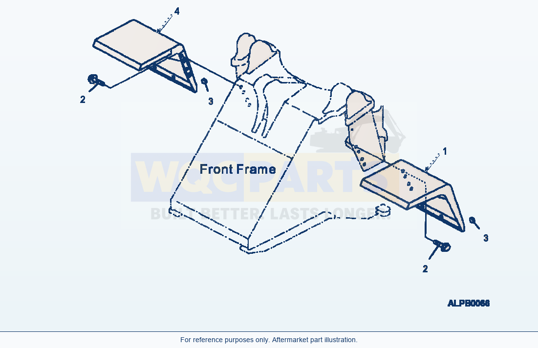 Komatsu WA250-3MC Front Fender parts diagram