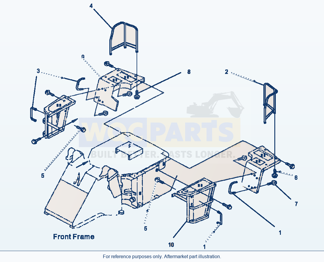 Komatsu WA250-3MC Handrail parts diagram